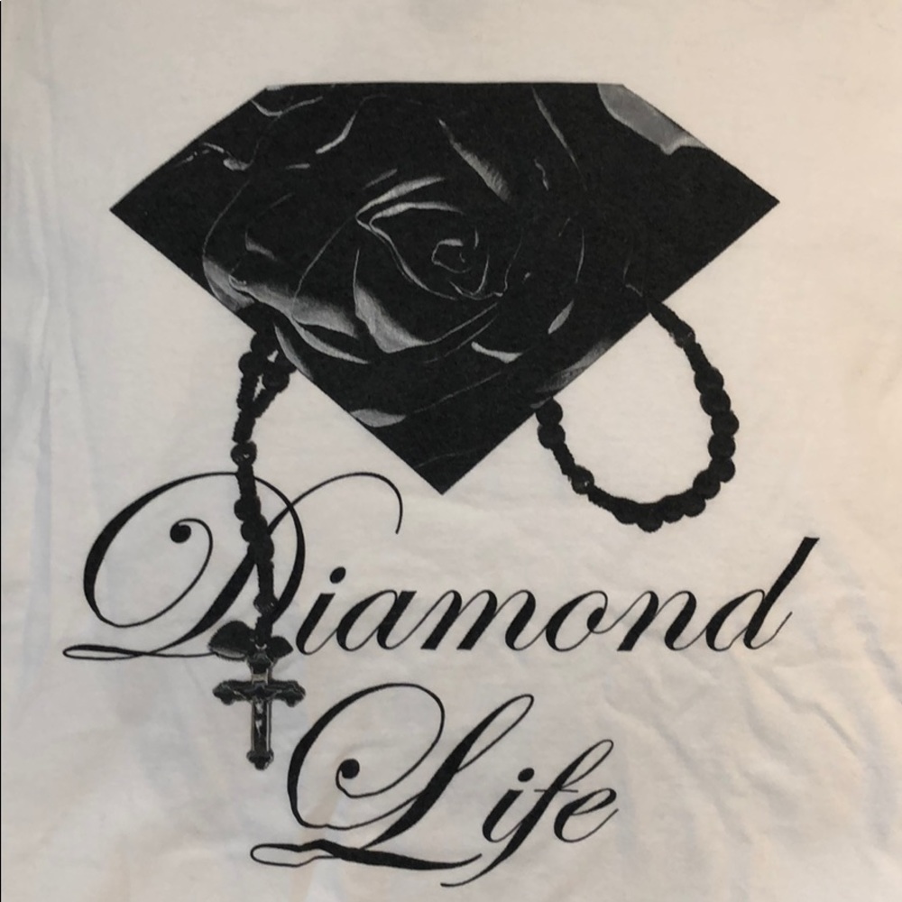 White diamond tee